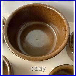 MCM Stoneware Denmark, Vintage Pottery kitchen serving bowl 5 piece service for