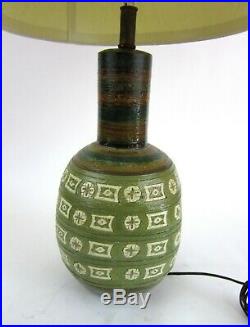 MID Century Stoneware/ Ceramic Pottery Table Lamp Bitossi Raymor. David Cressey