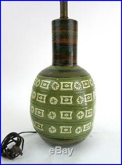 MID Century Stoneware/ Ceramic Pottery Table Lamp Bitossi Raymor. David Cressey