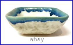McCarty's McCarty Pottery Square Bowl Dish Jade Glaze Mississippi, USA Signed