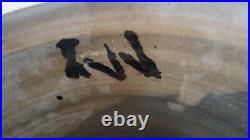 Mid Century Vtg Glazed Stoneware Pottery Planter/Hanging -Signed