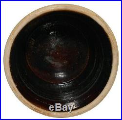 Mid-late 19th C American Antique 2 Gal Primitive Salt Glazed #2 Stoneware Crock