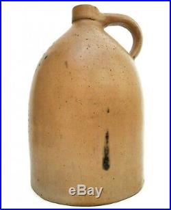 Mid-late 19th C Frank Norton Worcester Ma Dec Floral 2 Gal Stoneware Whiskey Jug