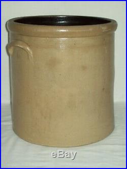 Modified 5 Gallon Bee Sting Stoneware Crock Early Antique Salt Glaze Pottery