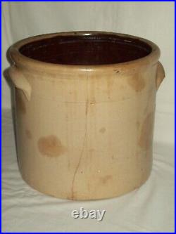 N. A. WHITE & SON Utica NY Antique Salt Glaze Cobalt Design 3-Gal Stoneware Crock
