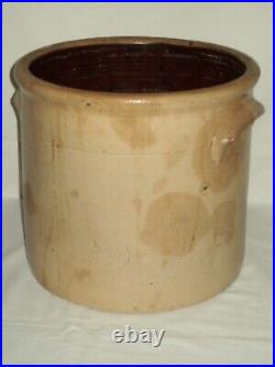 N. A. WHITE & SON Utica NY Antique Salt Glaze Cobalt Design 3-Gal Stoneware Crock