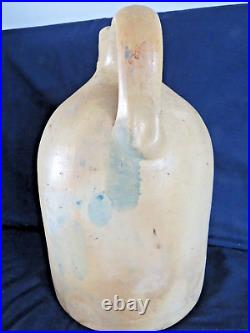N. A. White & Son, Utica, NY Stoneware Salt Glaze Christmas Tree Pottery Jug