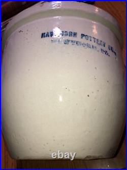 Nice Hawthorn Pottery Co PA, Hawthorn, PA Stoneware Crock Blue Decorated Handle