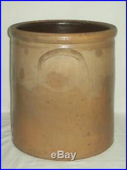 Nice Primitive Bee Sting Stoneware Crock / Early 5 Gallon Antique Red Wing