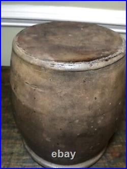 Nice Western Pennsylvania Saltglaze Stoneware Cobalt Decorated Cream Pot Crock