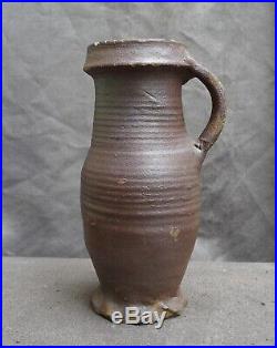 Nice quality 14th Century German Langerwehe stoneware beer jug found in Utrecht