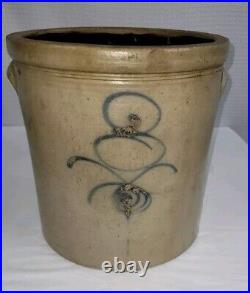 Old Antique Bee Sting Stoneware Pottery Crock 3 Gallon READ Chips