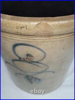 Old Antique Bee Sting Stoneware Pottery Crock 3 Gallon READ Chips