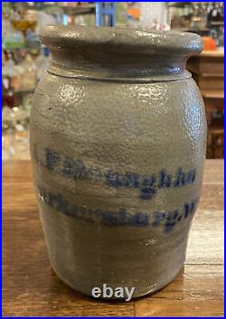 Old Antique Stoneware Jar A. P. Donaghho Parkersburg West Virginia Scarce
