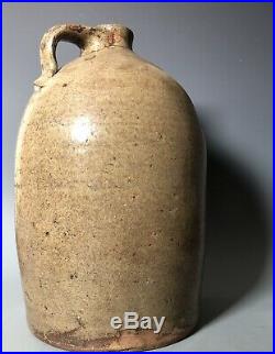 Old Southern Folk Art Pottery Alabama Rock Mills Stoneware jug Sand Mountain