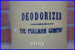 Original Old THE PULLMAN COMPANY Stoneware Pottery USA Adv Jug Railroad Train RR