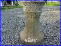 Ornate Heavy Old Pottery/stoneware Antique/ Vintage Planter Pedestal Patina