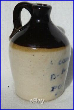 PADUCAH, KENTUCKY early advertising miniature jug J A BAUER POTTERY grt cond