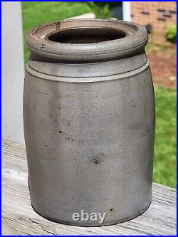 PALATINE POTTERY STONEWARE W. Va. West Virginia Small Sized Canning Jar 6 Crock