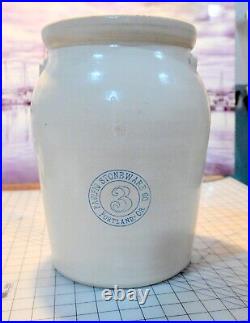 Pacific Stoneware Co. 3 Gal. Crock, Portland, Oregon