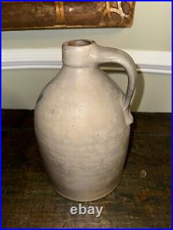 Pennsylvania Antique Stoneware Jug Cobalt Decorated Floral Decoration Easton PA