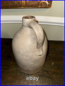 Pennsylvania Antique Stoneware Jug Cobalt Decorated Floral Decoration Easton PA