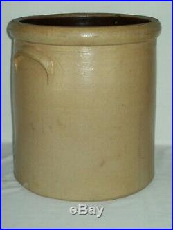 Primitive 1800's Bee Sting Stoneware Crock / Early 4 Gallon Antique Red Wing