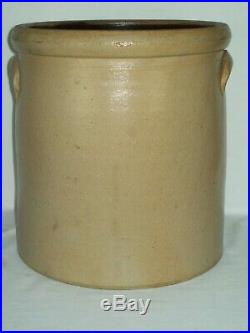 Primitive 1800's Bee Sting Stoneware Crock / Early 4 Gallon Antique Red Wing