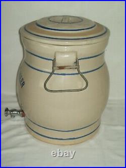 Primitive #3 Red Wing Stoneware Water Cooler Crock Early Antique Pottery