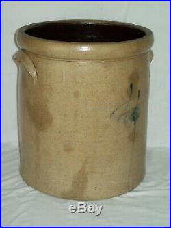 Primitive 4 Gallon Bee Sting Stoneware Crock Antique Red Wing Pottery