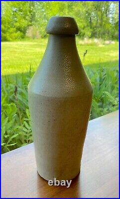 RARE 1800s G Wyer POP Portland Maine ME American Salt Glazed Stoneware Bottle