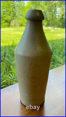 RARE 1800s G Wyer POP Portland Maine ME American Salt Glazed Stoneware Bottle