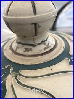 RARE Antique Art Nouveau BERKEFELD Water Filter Stoneware Crock/Cooler WithBIRDS