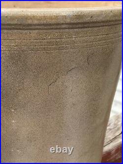 RARE Antique Cobalt 3 Gal Stoneware Flower Pot Planter AK BALLARD Burlington VT