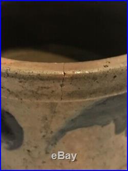 RARE Antique John Bell Pa. Blue Decorated Stoneware Pottery Signed