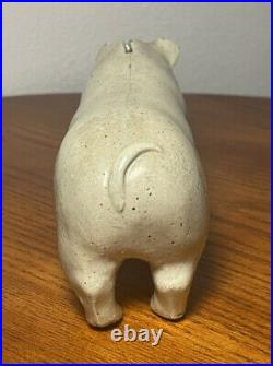 RARE Antique Monmouth Pottery Stoneware Pig Bank 1890s