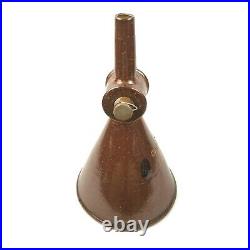RARE Antique U. S. Stoneware Brown Salt Glazed Funnel With Stopcock Valve