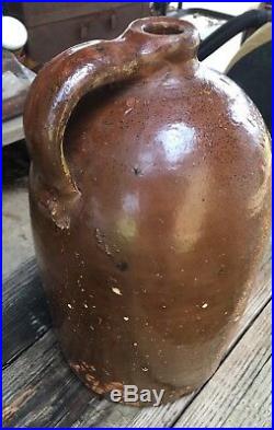 RARE B. F. USSERY Stoneware Pottery JUG, WATER VALLEY MISSISSIPPI