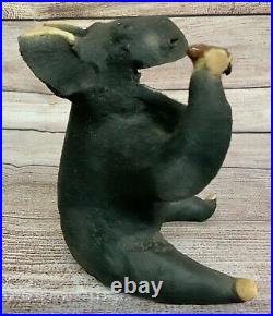 RARE Mary Garber Handcrafted Raku Stoneware Pogs Pottery Cigar Sculpture Hippo