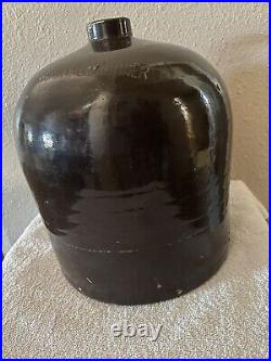 RARE WOLFE LONDONER American Stoneware Antique Whiskey Pottery Handled Jug