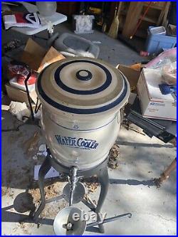 RED WING POTTERY 5 Gal STONEWARE WATER COOLER AND STAND WithWATER FOUNTAIN SPIGOT