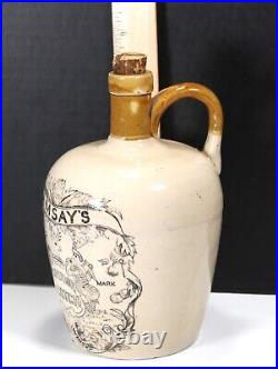 Ramsay's Superior Malt Scotch Whiskey Stoneware Jug c1890s