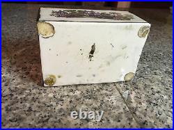 Rare Antique 1845 Stoneware Pottery Double Slot Childs Bank Signed Stafford