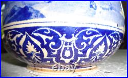 Rare Antique 1907 Buffalo Pottery Blue Transferware George Washington Pitcher