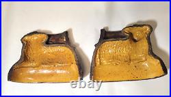 Rare Antique 19th Century Redware Sheep/Lamb Pottery Food Mold Stoneware