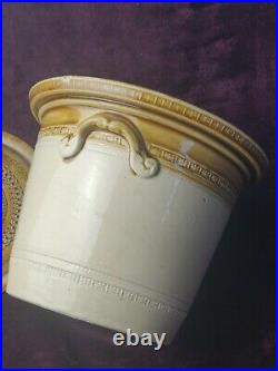 Rare Antique 19th Century Stoneware Crock & Lid Caledonian Pottery Glasgow