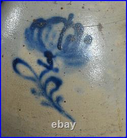Rare Antique Ao Whittemore Ny 2 Ga Ovoid Stoneware Jug Blue Slip Impressed