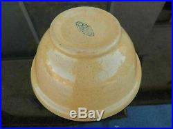 Rare Antique Pacific Stoneware Pottery 8x 3.75 Yellow Ware Mixing Bowl 1920s