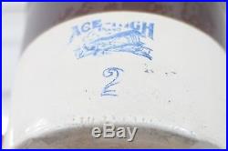 Rare Antique Vintage Ace High Stoneware Crock 2 Gallon Pottery #2 Crock