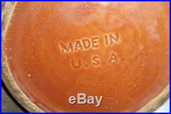Rare Antique Watt Pottery Stoneware Ceramic Fleetwood Iced Tea Crock Barrel USA